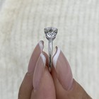 1.1ct Heart & Round Anniversary Ring White Gold 14K Labcreated Diamond F/VS — photo 3