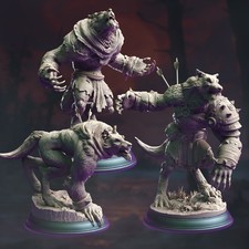 Werewolf Warrior Miniature Ferocious Stalker 3D Printed DnD Miniature For TTRPG