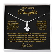 To My Daughter Necklace Gift From Dad, Daughter Gift, Father Daughter Necklace