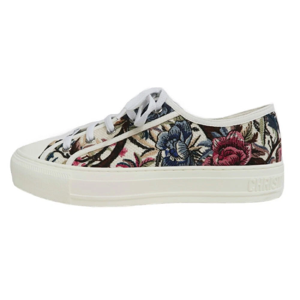 Baskets CHRISTIAN Dior motif floral broderie pointure 38 femme chaussure