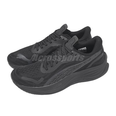 Puma Velocity Nitro 3 Black Flat Dark Grey Men Unisex Road Running 377748-22