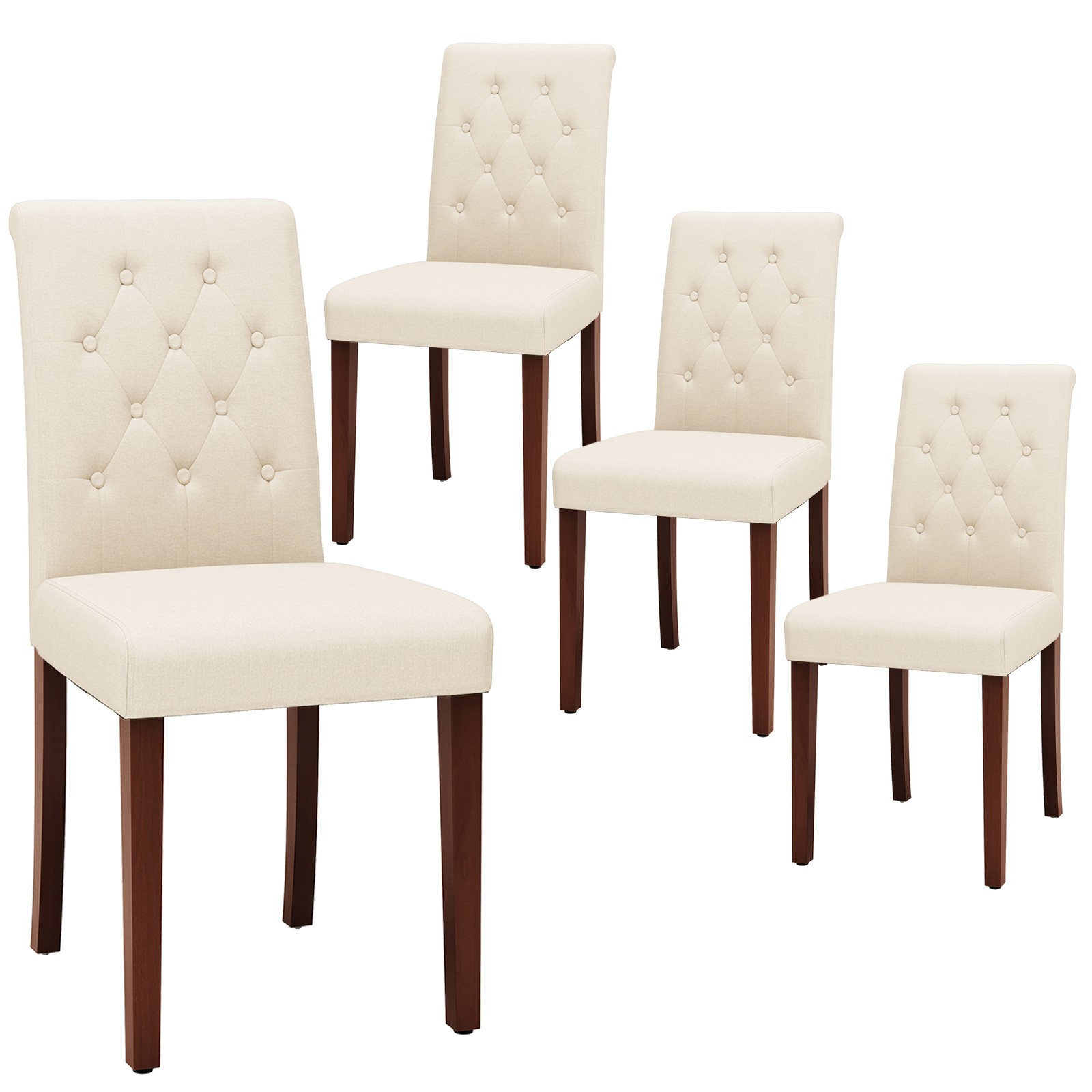 S Set Of 2/4, Modern Fabric Side Chair For Dining Room