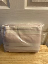 Company Store Rose Wide Stripe 200TC Yarn Dyed Cotton Percale King Duvet Cover