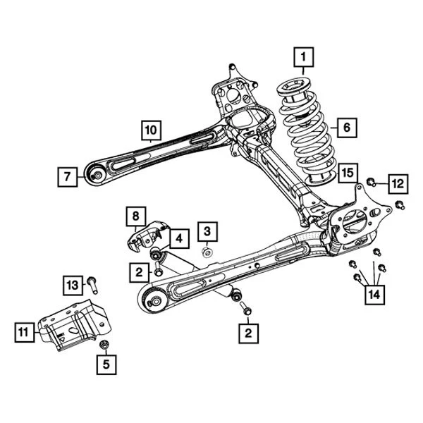 For Dodge Grand Caravan 2015-2020 Mopar 04721352AC Rear Control Arm Bumper Foto 3 de 3