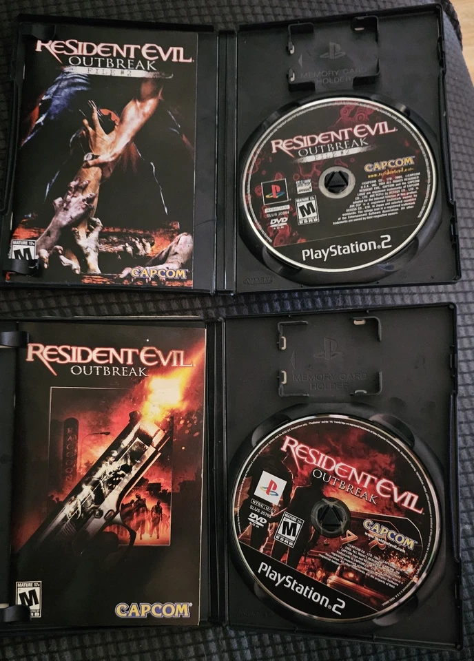 RESIDENT Evil Outbreak / RE Outbreak FILE#2 PS2 game Bundle - Image 2 of 4