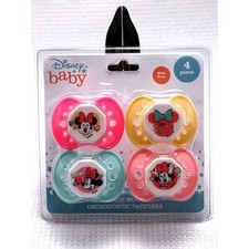 Disney Baby Minnie Mouse Orthodontic Pacifiers 4 Pack FD50901 Pink Multi