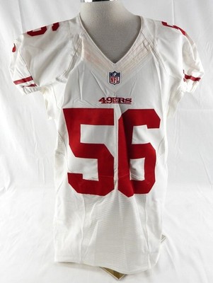 2015 San Francisco 49ers Dillon Farrell #56 Game Issued White Jersey 46 807 
