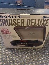 Crosley CR8005D-TW Cruiser Deluxe 3-Speed Portable Turntable with Bluetooth