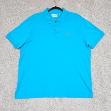 Lacoste Polo Shirt Mens 2XL FR 7 Blue Classic Fit Pique