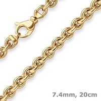 7,4Mm Armband Fantasiekette Goldarmband Armschmuck Aus 585 Gold Gelbgold 20Cm