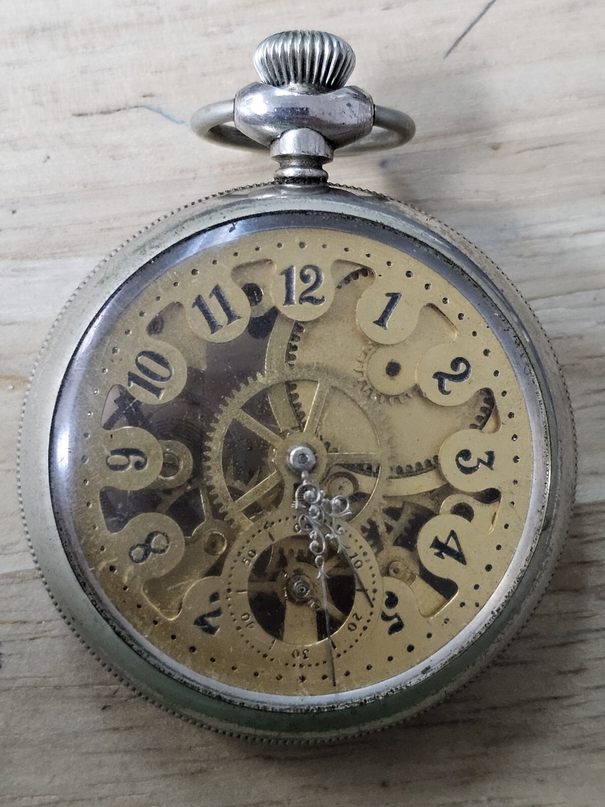 New England Watch Company Skeletonized Duplex Pocket Watch eBay