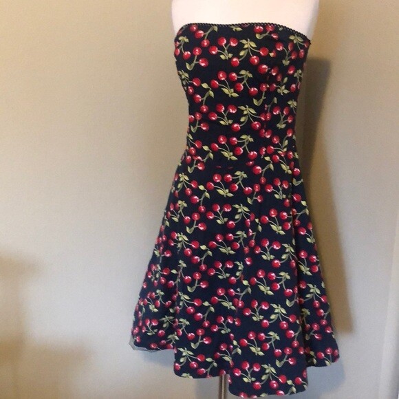Ruby Rox Cherry Strapless Dress Size 11 - image 1