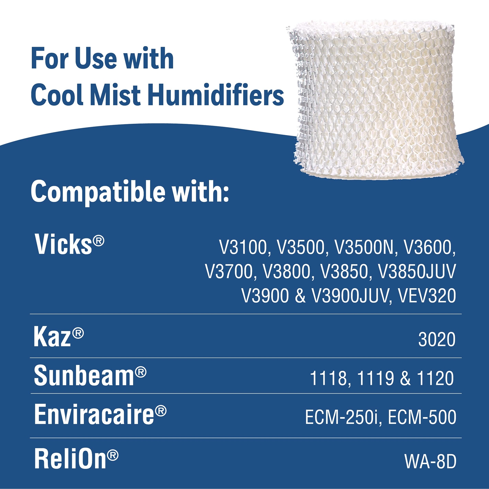 Humidifier Filter Replacement, Wicking Replacement Filter, Pack of 3 &acirc;&euro;&ldquo; Humi...