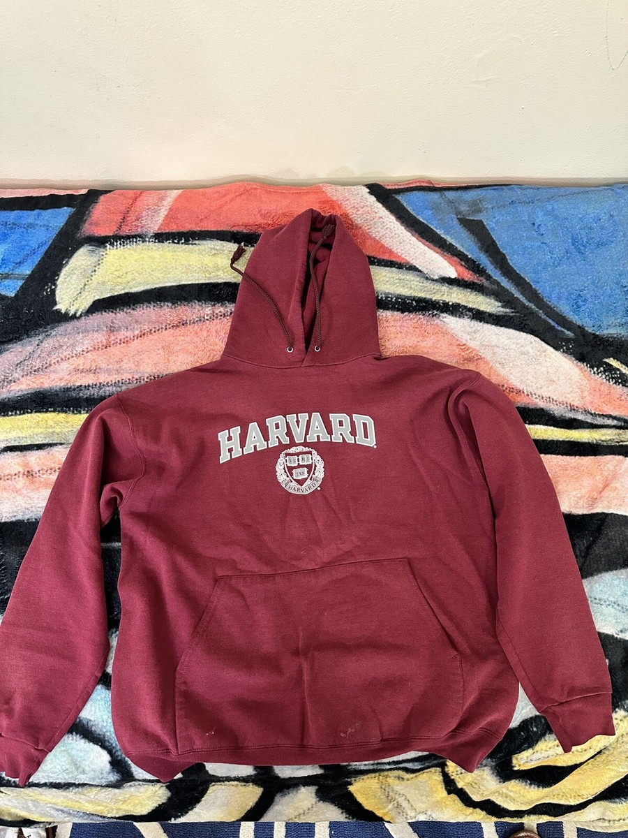 Champion Harvard Reverse Weave Hoodie Sweatshirt Burgundy Mens