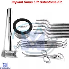 Implant Sinus Lift Osteotome Kit Dental Bone Spreading Mallet Hammer Cassette