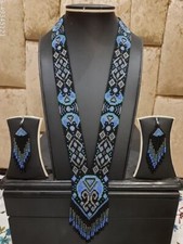 Handmade Necklace Seed Bead Boho American Style Nativ Beaded Multi Strand Gifts