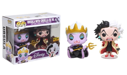 FUNKO POP DISNEY VILLAINS URSULA WITH CRUELLA DE VIL HOT TOPIC EXCLUSIVE 2 PACK
