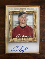 2024 Topps Gilded Collection CRAIG BIGGIO Gold Framed HOF Auto 01/99 - ASTROS