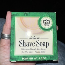 Van Der Hagen Deluxe Shave Soap For Dry Skin Heavy Beard 2.5 oz