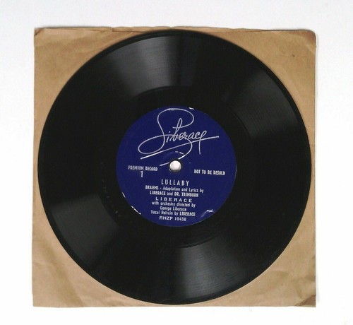 Liberace DARK EYES LULLABY 78rpm RHZP 10437 7 PROMO Single Classical 
