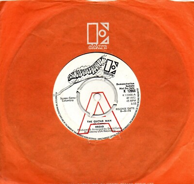 Bread:The guitar man/Just like yesterday:UK Elektra:1972:DJ