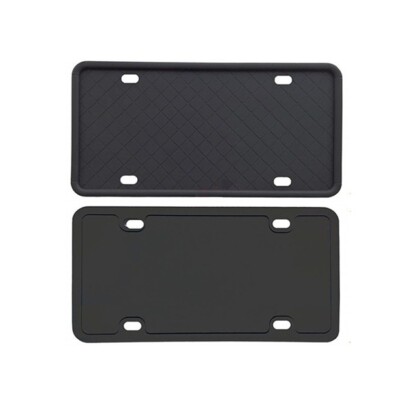 Car Silicone License Plate Holder Mounting Front Rear Bracket Kit Rustproof