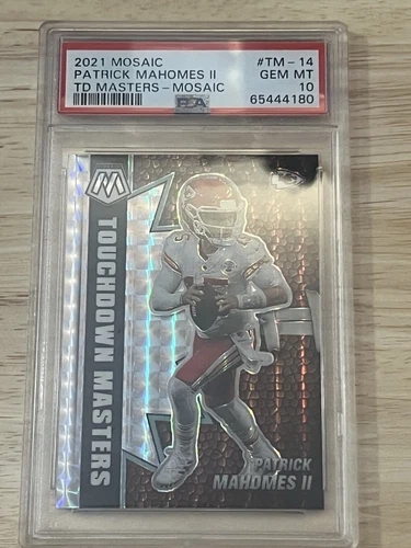 Patrick Mahomes 2021 Panini Mosaic Touchdown Masters MOSAIC #TM-14 PSA 10
