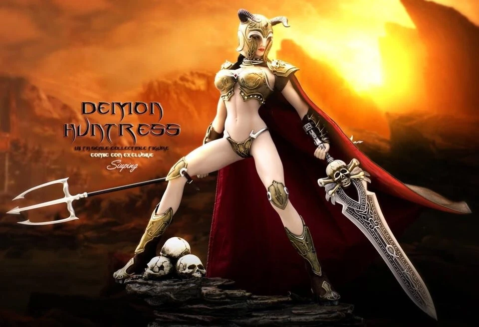 Figura de acción exclusiva de Demon Huntress Comic Con escala 1/6 de TbLeague Phicen Foto 3 de 4