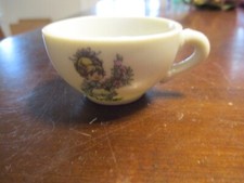 Miniature Japan Japanese vtg children tea cup and saucer doll house porcelain