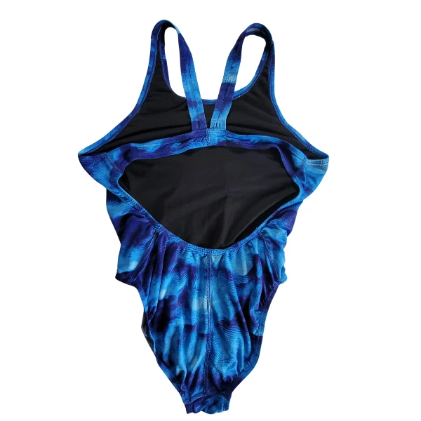 Nike Women's One-Piece Swimsuit Small Blue Racerback Athletic Swimwear #4186 - Image 2 of 4