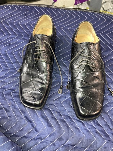 by Mauri Rare Blue Alligator Shoes Mens Size 9 M GENUINE Italian | eBay