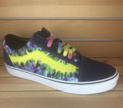 VANS Old Skool Tie Dye Mysterioso White Mens Sz 10 Purple Blue Yellow N0A38G1VMO