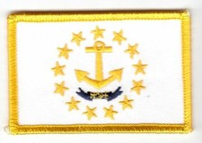 Flaggen Aufnäher Patch USA - Rhode Island Fa...