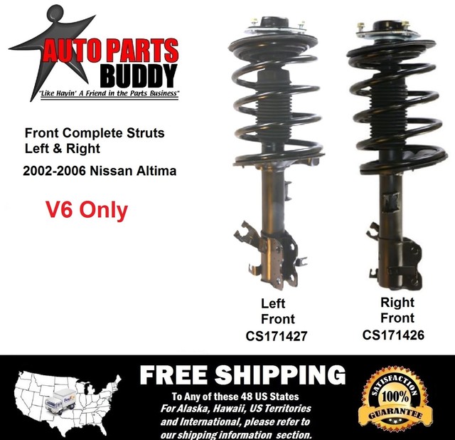 2 New Front Complete Struts Assembly Lifetime Warranty Fits Nissan Altima eBay