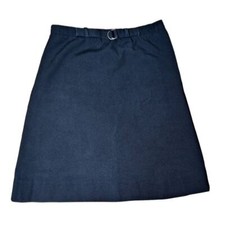 Vintage 70s Black A-Line Skirt Skirt Women Size M/L 10 Waist 32