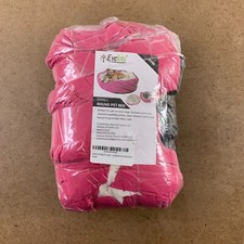 Evelots Small Pink Fleece Lined Machine Washable Pet Bed NWT