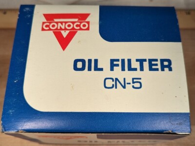 NOS Vintage Conoco Oil Filter In Box CN-5