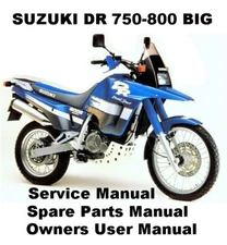 SUZUKI DR750 DR800 BIG Owners Workshop Service Repair Parts Manual PDF Files 750