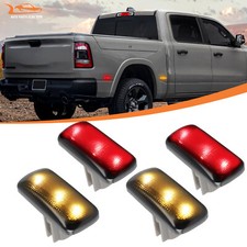 4x Smoked Led Fender Side Marker Lights For 10-18 Dodge Ram 2500 3500 Dually Bed 4x Smoked Led Fender Side Marker Lights For 10-18 Dodge Ram 2500 3500 Dually Bed