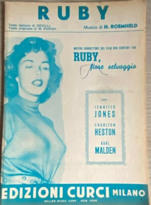 1953 RUBY, WILDFLOWER COLLECTIBLE MUSICAL SCORE WITH JENNIFER JONES
