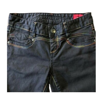 Vero Moda Skinny Jeans Multicolor Rainbow Stitching 160/64A Size 2