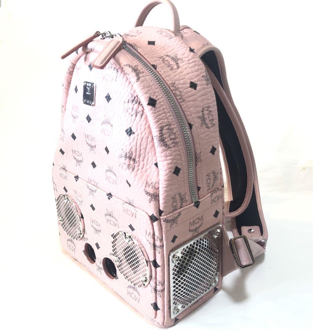 MCM Backpack Built-in Speaker Nappa Leather Powder Pink 25cm MCM Backpack Built-in Speaker Nappa Leather Powder Pink 25cm