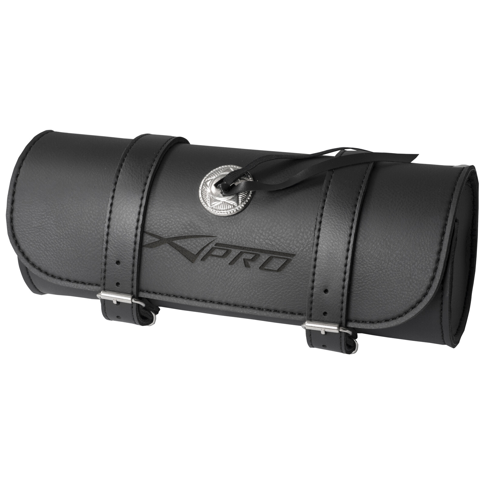 Tool Roll saddle Bag Motorcycle Motorbike Biker Panniers 32X13cm Black