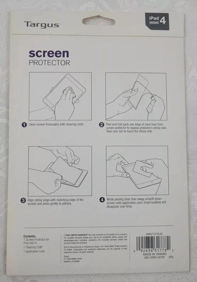 Screen Protector for iPad mini 4 Targus-Bubble Free AWV1273US - Image 2 of 2