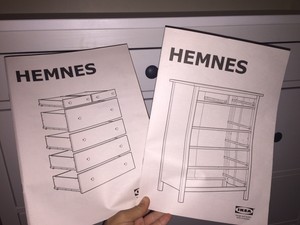 Ikea Hemnes 6 Drawer Dresser Manual Instructions New Free Nails Latch Ebay