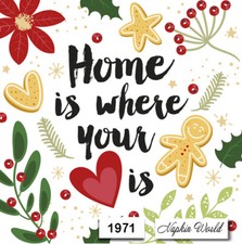  1971 TWO Individual Paper LUNCHEON Decoupage Napkins - HOME HEART LOVE FAMILY