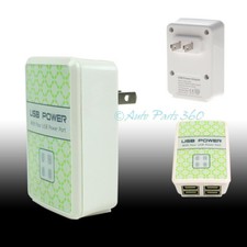 10X USB 4 PORT WALL ADAPTER POWER CHARGER FOR IPHONE 5 5S 5C IPAD MINI IPOD NANO