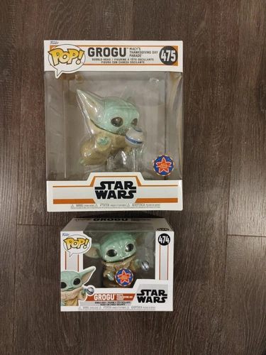Funko Pop! Star Wars Grogu 474 475 Macy's Thanksgiving Day Parade SET of 2 Lot