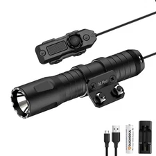 TOUGHSOUL 1250 Lumens Tactical Flashlight M-Lok Rail with Remote Pressure Switch