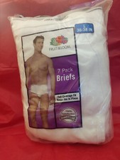 FRUIT OF THE LOOM 7-PACK BRIEFS LG 36-38 NEW IN PACKAGE WHITE